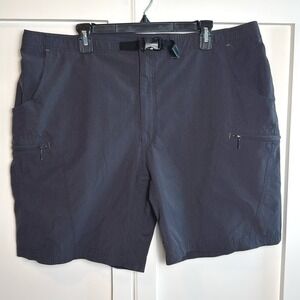 REI Mens‎ Size 40 UPF 40+ Cargo Hiking Outdoor Shorts Black Quick Dry Belted